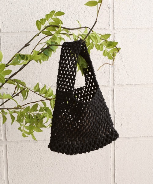 Bab（バブ）の「手編みミニハンドバッグ（ハンドバッグ・レディース・ブラック/ベージュ/イエロー/ブルー/グリーン・ONESIZE）」の16枚目の写真