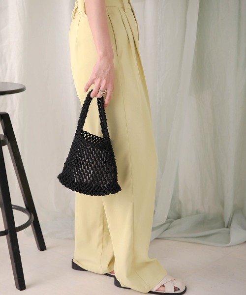 Bab（バブ）の「手編みミニハンドバッグ（ハンドバッグ・レディース・ブラック/ベージュ/イエロー/ブルー/グリーン・ONESIZE）」の15枚目の写真