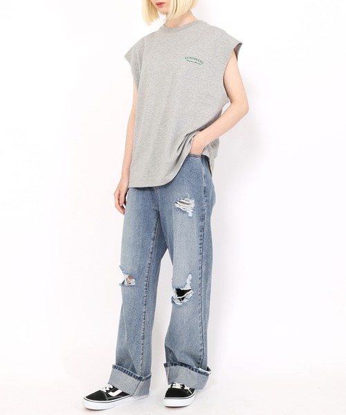 EXIEEE(イグジー)の「カレッジロゴベスト(ベスト・レディース・ブルー/グレー/ブラック・MEDIUM/SMALL/LARGE)」の7枚目の写真