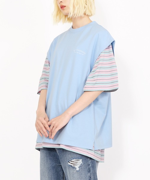 EXIEEE(イグジー)の「カレッジロゴベスト(ベスト・レディース・ブルー/グレー/ブラック・MEDIUM/SMALL/LARGE)」の11枚目の写真