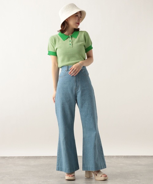 Heather（ヘザー）の「サーモチューリップHAT　342791（ハット・レディース・ブラック/アイボリー・ONE SIZE）」の3枚目の写真