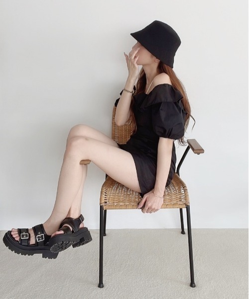 Heather（ヘザー）の「サーモチューリップHAT　342791（ハット・レディース・ブラック/アイボリー・ONE SIZE）」の19枚目の写真
