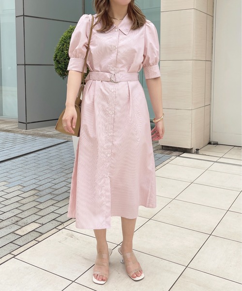 グッチ　ベルト付き　ワンピース　ピンク グッチベルト付きワンピースピンク