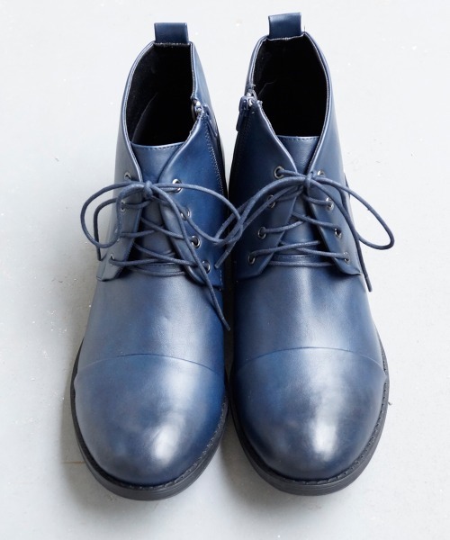 hardcover（ハードカバー）の「『hardcover』サイドzipショートブーツ（ブーツ・メンズ・ブラック/ネイビー・LARGE/MEDIUM）」の2枚目の写真