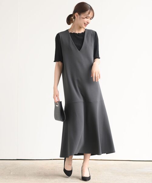 rps（アールピーエス）の「カルゼマーメイドジャンスカート（ジャンパースカート・レディース・チャコールグレー/ブラック/モカ/ダークネイビー・フリー）」の10枚目の写真