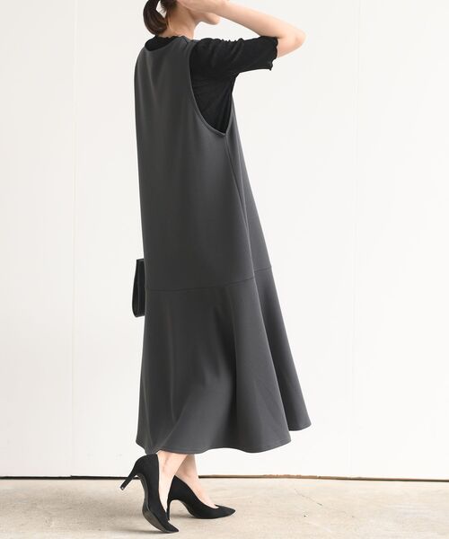 rps（アールピーエス）の「カルゼマーメイドジャンスカート（ジャンパースカート・レディース・チャコールグレー/ブラック/モカ/ダークネイビー・フリー）」の7枚目の写真