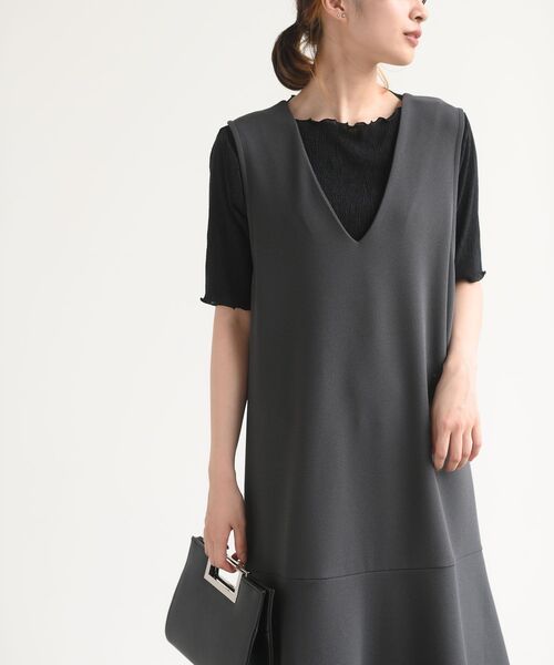 rps（アールピーエス）の「カルゼマーメイドジャンスカート（ジャンパースカート・レディース・チャコールグレー/ブラック/モカ/ダークネイビー・フリー）」の18枚目の写真