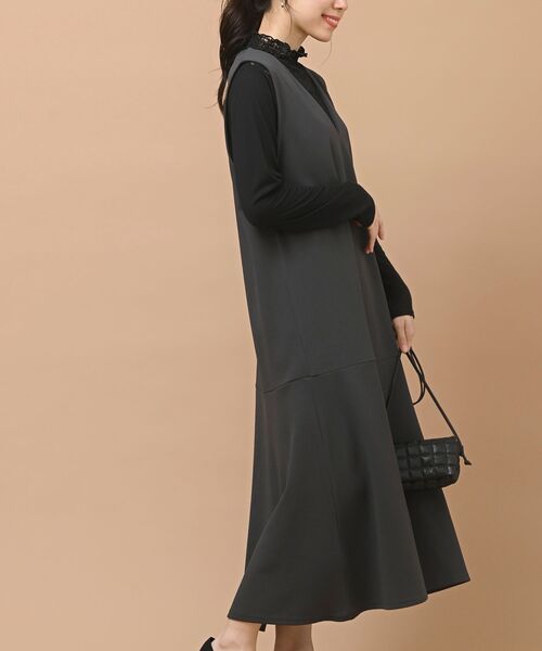 rps（アールピーエス）の「カルゼマーメイドジャンスカート（ジャンパースカート・レディース・チャコールグレー/ブラック/モカ/ダークネイビー・フリー）」の8枚目の写真