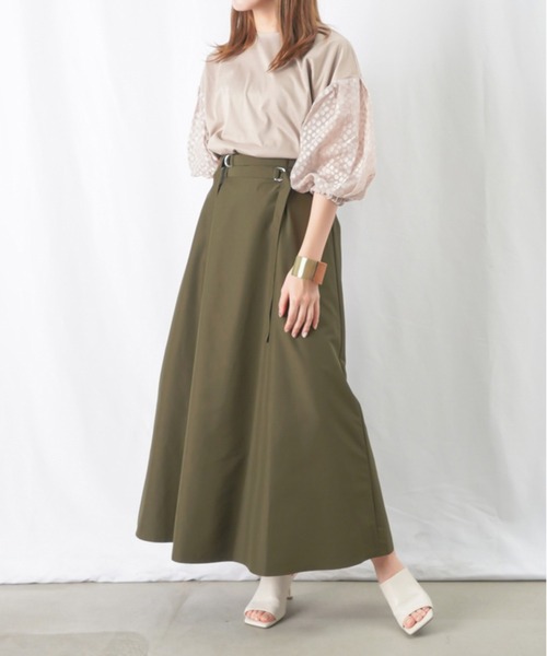 malla（マーラ）の「malla オパールスリーブカットソー（Tシャツ/カットソー・レディース・ライトグレー/オフホワイト/ブラック・FREE）」の15枚目の写真