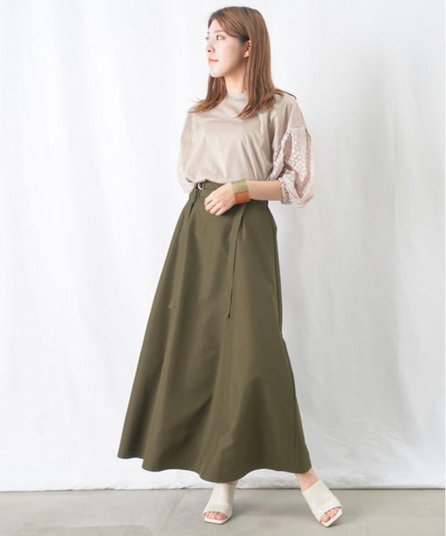 malla（マーラ）の「malla オパールスリーブカットソー（Tシャツ/カットソー・レディース・ライトグレー/オフホワイト/ブラック・FREE）」の16枚目の写真