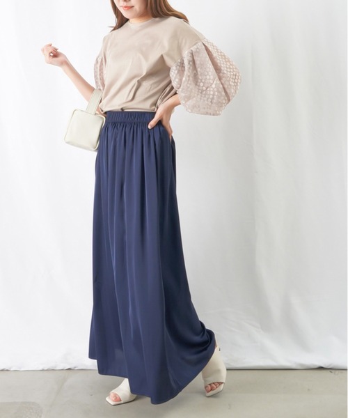 malla（マーラ）の「malla オパールスリーブカットソー（Tシャツ/カットソー・レディース・ライトグレー/オフホワイト/ブラック・FREE）」の11枚目の写真