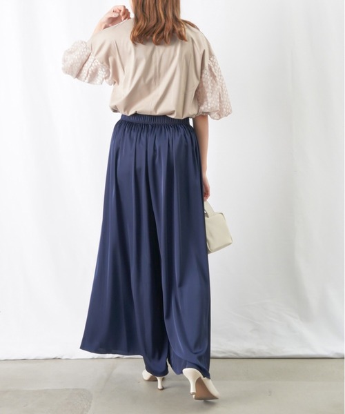 malla（マーラ）の「malla オパールスリーブカットソー（Tシャツ/カットソー・レディース・ライトグレー/オフホワイト/ブラック・FREE）」の14枚目の写真