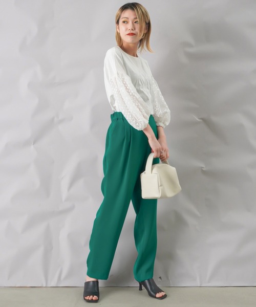 malla（マーラ）の「malla オパールスリーブカットソー（Tシャツ/カットソー・レディース・ライトグレー/オフホワイト/ブラック・FREE）」の9枚目の写真