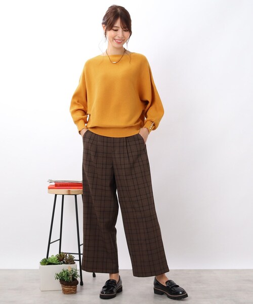 DRESKIP（ドレスキップ）の「◆【袖口のパールが上品見え】リブ編みドルマンスリーブ ニット（ニット/セーター・レディース・グリーン/ピンク系/イエロー/ライトベージュ/パープル系4/ブラック/チャコールグレー/ブルー・00）」の19枚目の写真