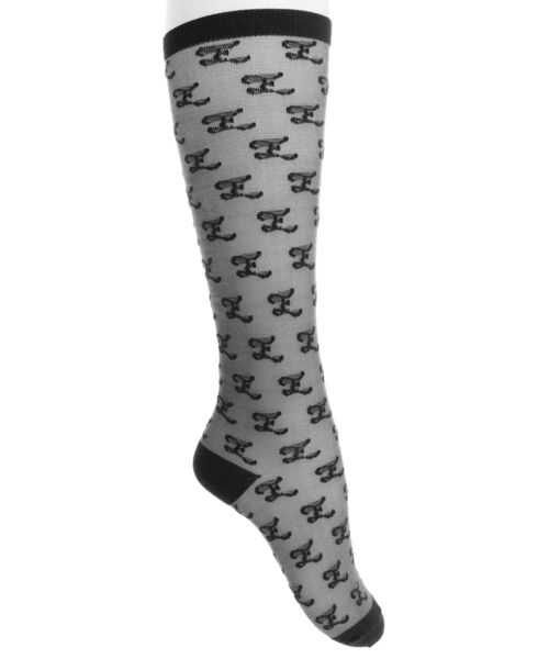 EMODA（エモダ）の「モノグラムシースルーソックス（ソックス/靴下・レディース・ブラック・FREE）」の8枚目の写真