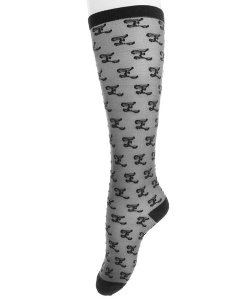 EMODA（エモダ）の「モノグラムシースルーソックス（ソックス/靴下・レディース・ブラック・FREE）」の6枚目の写真