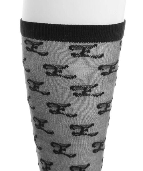 EMODA（エモダ）の「モノグラムシースルーソックス（ソックス/靴下・レディース・ブラック・FREE）」の5枚目の写真