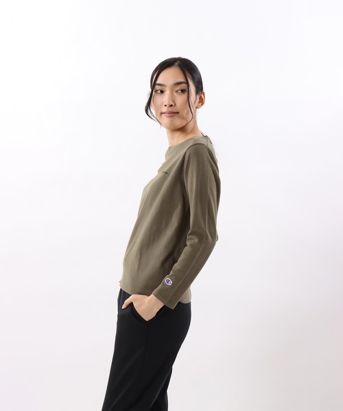 Champion(チャンピオン)の「【Champion/チャンピオン】レディース スポーツ ロングスリーブTシャツ(Tシャツ/カットソー・レディース・オフホワイト/オリーブ系/ブラック/パープル/グレー・MEDIUM/LARGE)」の15枚目の写真