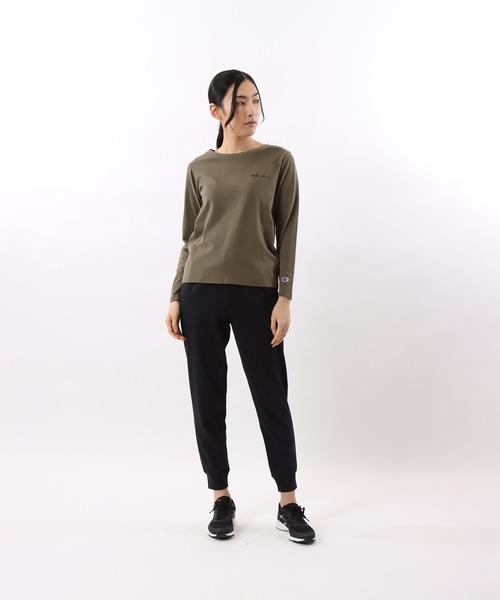 Champion(チャンピオン)の「【Champion/チャンピオン】レディース スポーツ ロングスリーブTシャツ(Tシャツ/カットソー・レディース・オフホワイト/オリーブ系/ブラック/パープル/グレー・MEDIUM/LARGE)」の16枚目の写真