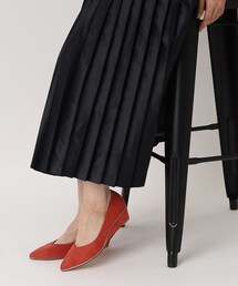 【日本製】ロングセラーポインテッドトゥウェッジパンプス
