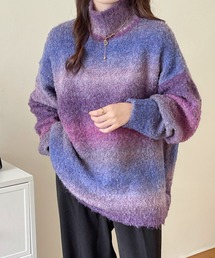 emi+ | グラデーションカラー ハイネック ニットプルオーバー(ニット/セーター)