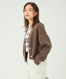 green label relaxing | W FACE ハリヌキ Vネック ニット カーディガン(カーディガン/ボレロ)