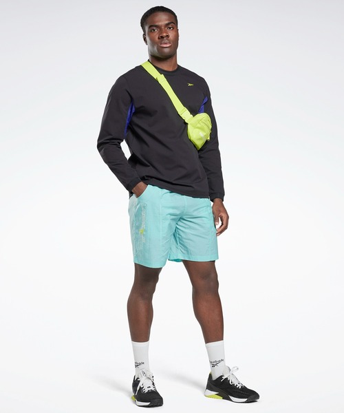Reebok(リーボック)の「レズミルズR ライトウエイト ウーブン ショーツ / Les MillsRLightweight Woven Shorts (その他パンツ・メンズ・ブルー・X-SMALL/SMALL/XX-LARGE/LARGE/MEDIUM/X-LARGE)」の2枚目の写真
