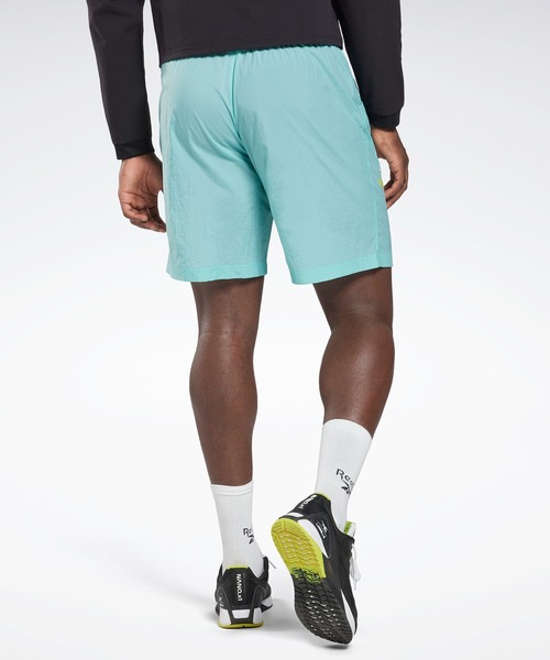 Reebok(リーボック)の「レズミルズR ライトウエイト ウーブン ショーツ / Les MillsRLightweight Woven Shorts (その他パンツ・メンズ・ブルー・X-SMALL/SMALL/XX-LARGE/LARGE/MEDIUM/X-LARGE)」の4枚目の写真