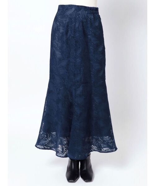 LAGUNAMOON(ラグナムーン)の「オパールリーフスカート(スカート・レディース・ネイビー/ボルドー・MEDIUM/SMALL)」の3枚目の写真