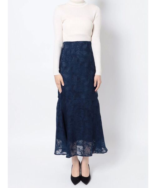 LAGUNAMOON(ラグナムーン)の「オパールリーフスカート(スカート・レディース・ネイビー/ボルドー・MEDIUM/SMALL)」の9枚目の写真