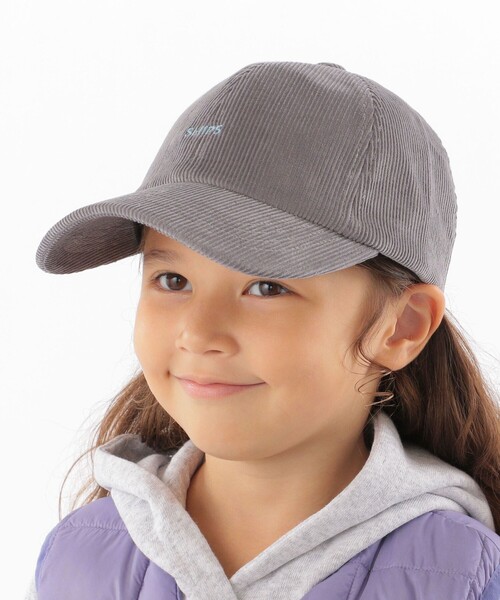 SHIPS（シップス）の「SHIPS KIDS:コーデュロイ ワンポイント ロゴ キャップ（キャップ・キッズ・ベージュ/ライトグレー/その他1・ONE SIZE）」の3枚目の写真