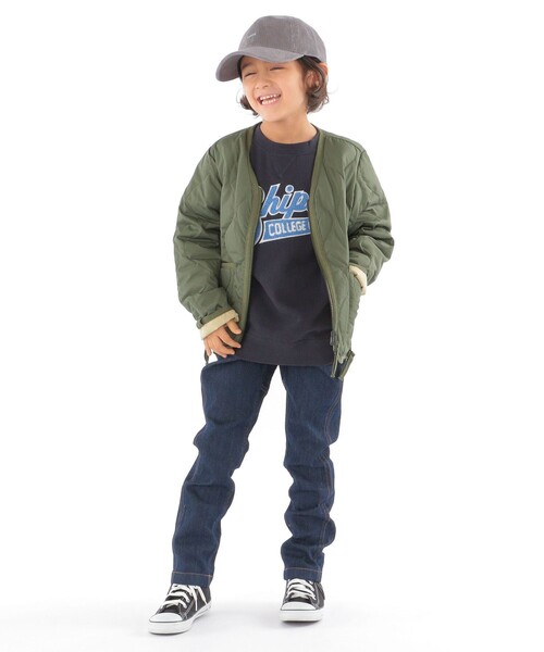SHIPS（シップス）の「SHIPS KIDS:コーデュロイ ワンポイント ロゴ キャップ（キャップ・キッズ・ベージュ/ライトグレー/その他1・ONE SIZE）」の9枚目の写真