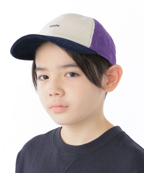 SHIPS（シップス）の「SHIPS KIDS:コーデュロイ ワンポイント ロゴ キャップ（キャップ・キッズ・ベージュ/ライトグレー/その他1・ONE SIZE）」の21枚目の写真