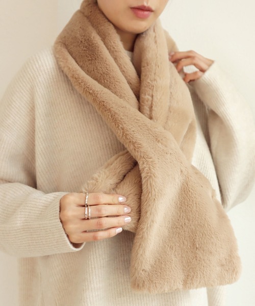 Orimi マフラー　ファー セール】フェイクエコファーマフラー（マフラー）｜andme（アンドミー