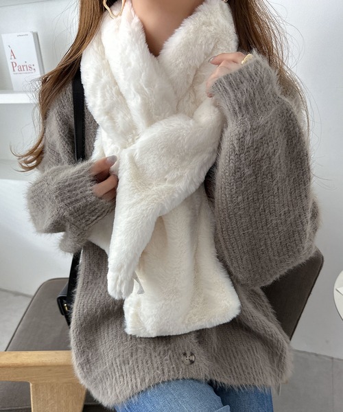 Orimi マフラー　ファー セール】フェイクエコファーマフラー（マフラー）｜andme（アンドミー