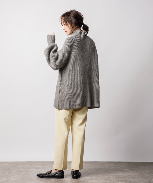 Emma Taylor（エマテイラー）の「サイドジップMIXニットプルオーバー