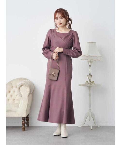 earth music&ecology（アースミュージックアンドエコロジー）の「クロスリボンワンピース（ワンピース・レディース・チェック/ピンク系その他2・M/S）」の4枚目の写真