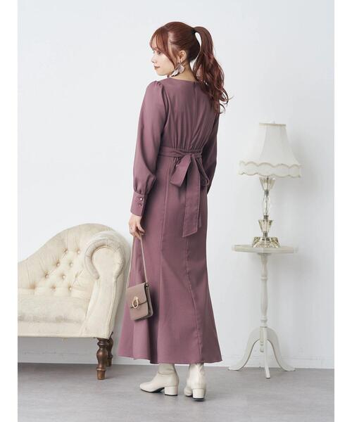 earth music&ecology（アースミュージックアンドエコロジー）の「クロスリボンワンピース（ワンピース・レディース・チェック/ピンク系その他2・M/S）」の7枚目の写真