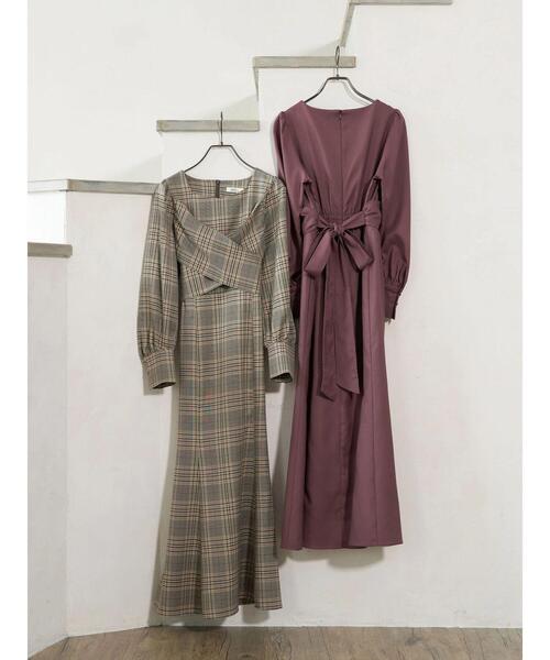 earth music&ecology（アースミュージックアンドエコロジー）の「クロスリボンワンピース（ワンピース・レディース・チェック/ピンク系その他2・M/S）」の17枚目の写真