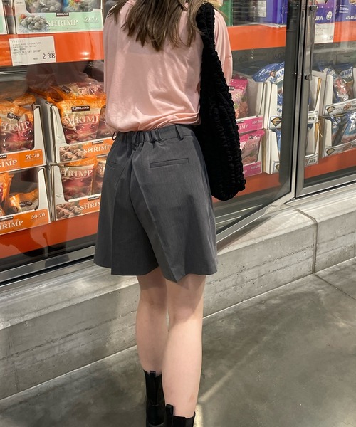 LE MORE（リモア）の「ハイウエストタックショートパンツ（その他パンツ・レディース・グレー/ブラック・FREE）」の12枚目の写真