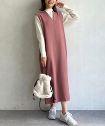 Chez toi | ニット×キーネックワンピース(ワンピース)