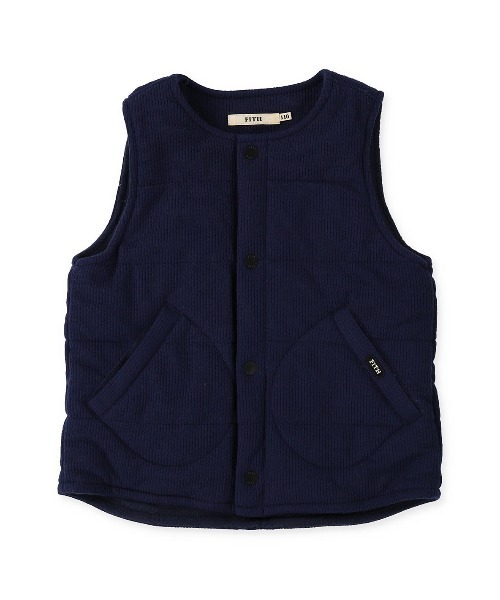 FITH(フィス)の「リブニット パデット ベスト(ベスト・キッズ・ブラウン/ホワイト/グレー/ネイビー・120/90/100/110/80)」の4枚目の写真