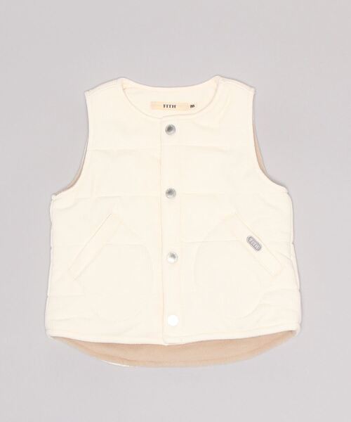 FITH(フィス)の「リブニット パデット ベスト(ベスト・キッズ・ブラウン/ホワイト/グレー/ネイビー・120/90/100/110/80)」の6枚目の写真