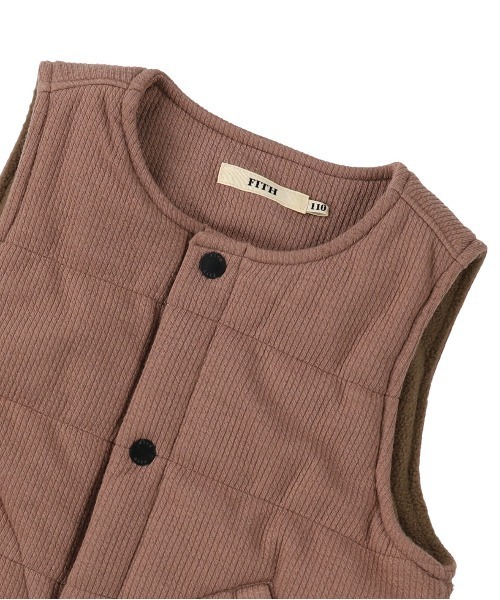 FITH(フィス)の「リブニット パデット ベスト(ベスト・キッズ・ブラウン/ホワイト/グレー/ネイビー・120/90/100/110/80)」の9枚目の写真