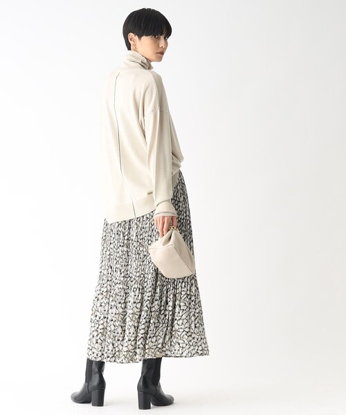 OPAQUE.CLIP（オペークドットクリップ）の「◆レオパードプリント プリーツフレアスカート（スカート・レディース・ブラウン系1/ブラウン系その他2・38/42/40/36）」の12枚目の写真