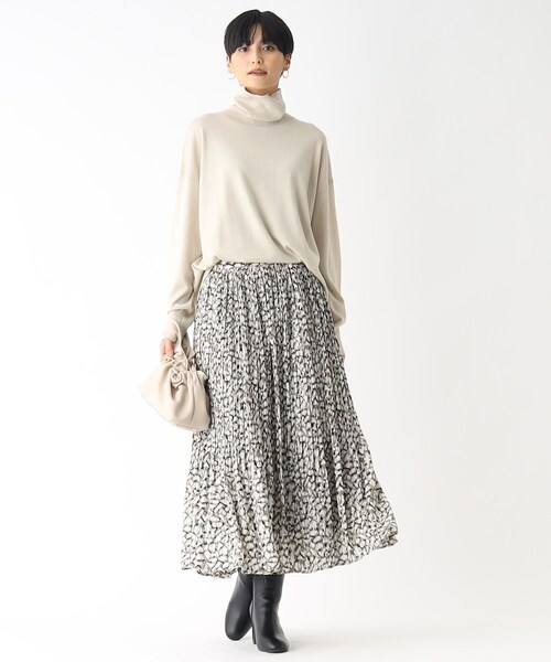 OPAQUE.CLIP（オペークドットクリップ）の「◆レオパードプリント プリーツフレアスカート（スカート・レディース・ブラウン系1/ブラウン系その他2・38/42/40/36）」の13枚目の写真