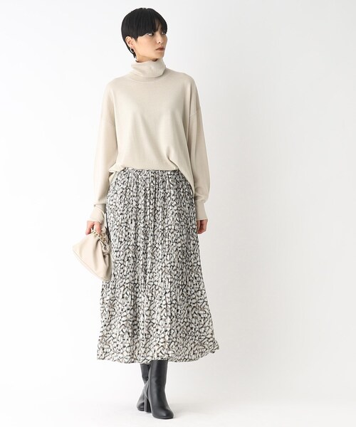 OPAQUE.CLIP（オペークドットクリップ）の「◆レオパードプリント プリーツフレアスカート（スカート・レディース・ブラウン系1/ブラウン系その他2・38/42/40/36）」の14枚目の写真