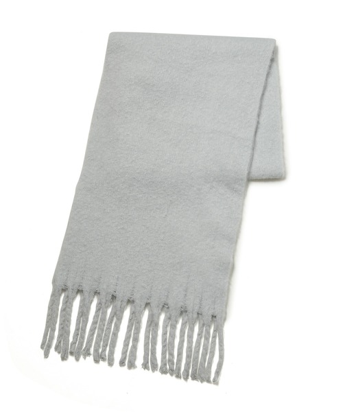 VIS(ビス)の「リサイクルポリふわふわ太フリンジマフラー(マフラー・レディース・ブラック/ライトグレー/キナリ/ブラウン系その他3/ピンク/イエロー・FREE)」の18枚目の写真