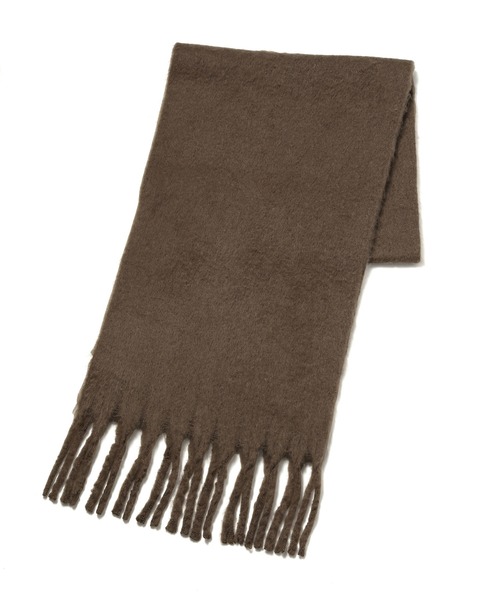 VIS(ビス)の「リサイクルポリふわふわ太フリンジマフラー(マフラー・レディース・ブラック/ライトグレー/キナリ/ブラウン系その他3/ピンク/イエロー・FREE)」の11枚目の写真