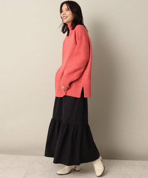 ITS'DEMO（イッツデモ）の「【程よい厚み/柔らかタッチ】サイドスリットプルオーバー（ニット/セーター・レディース・オフホワイト/ブルー/レッド系1/ライトパープル・00）」の14枚目の写真